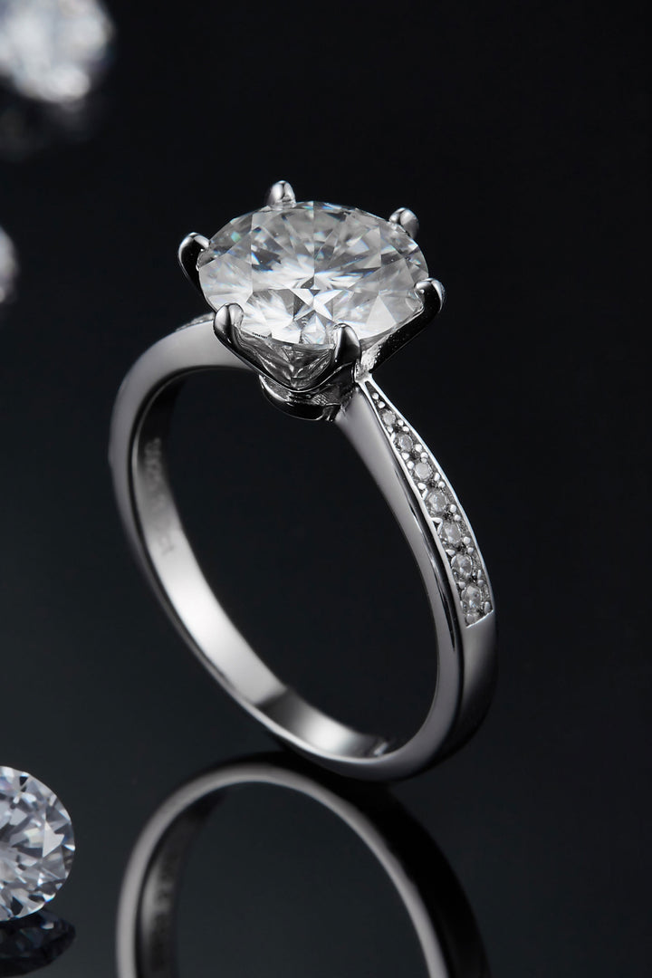 3 Carat Moissanite Ring, Moissanite Side Stone Ring, 3 Carat Engagement Ring, Lab-Created Diamond Alternative, Sparkling Moissanite Jewelry, Affordable Luxury Ring, Elegant Moissanite Design, Brilliant Side Stone Ring, Stunning Moissanite Centerpiece, Timeless Moissanite Engagement Ring.