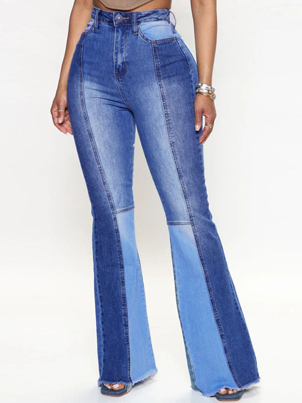 Wide Leg Raw Hem Jeans