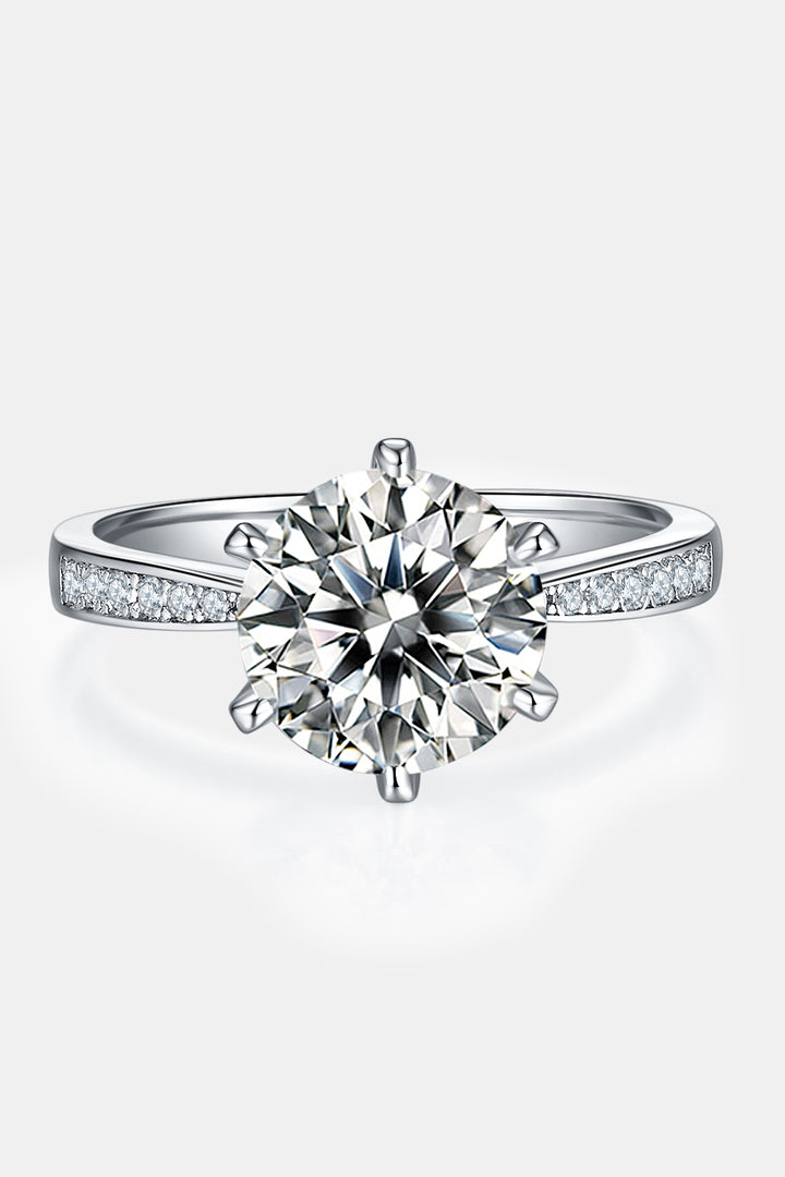 3 Carat Moissanite Ring, Moissanite Side Stone Ring, 3 Carat Engagement Ring, Lab-Created Diamond Alternative, Sparkling Moissanite Jewelry, Affordable Luxury Ring, Elegant Moissanite Design, Brilliant Side Stone Ring, Stunning Moissanite Centerpiece, Timeless Moissanite Engagement Ring.