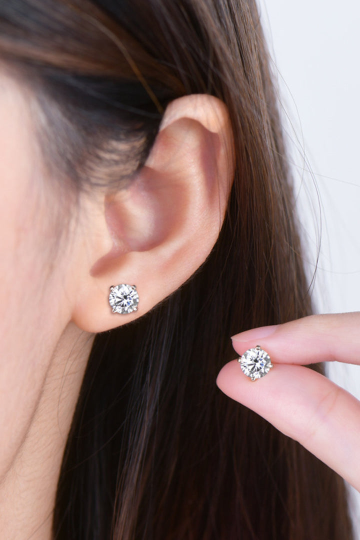 MoissaniteEarrings, SterlingSilverEarrings, StudEarrings, FineJewelry, FashionAccessory, LuxuryEarrings, GemstoneEarrings, ElegantStyle, TrendyJewelry, SpecialOccasionJewelry, StatementEarrings, PreciousGemstones, UniqueDesign, GlamorousAccessories, SparklingEarrings, ClassicElegance