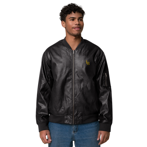 LB Unisex Leather Bomber Jacket